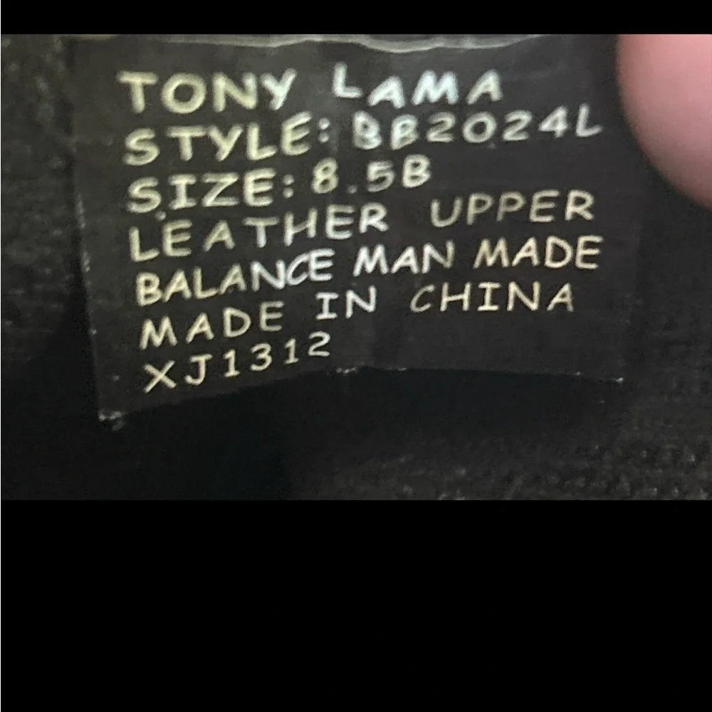 Men's Tony Lama Stallion BB2024L Handcrafted Black Cowboy Boots - Size 8.5B - Picture 7 of 8
